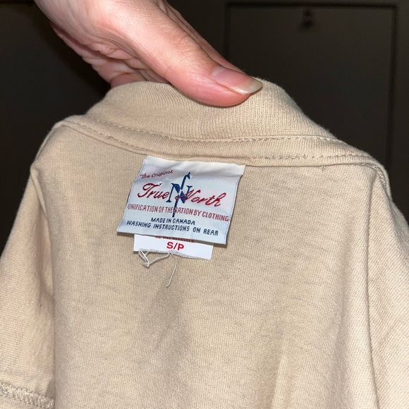 Plain vintage beige cotton T - Picture 5 of 5